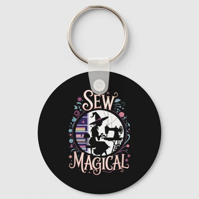 Chaveiro Sew Magical Funny Halloween Sewing  (Frente)