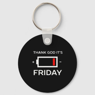 Chaveiro Sexta-feira engraçada Tgif Bateria baixa 