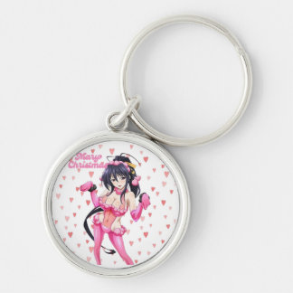 Chaveiro Sexy Santa Marry CristmasPink Heart Anime-Keychain