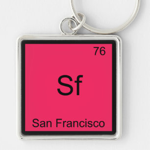 Chaveiro Sf - Símbolo de Elemento Químico da Cidade de S