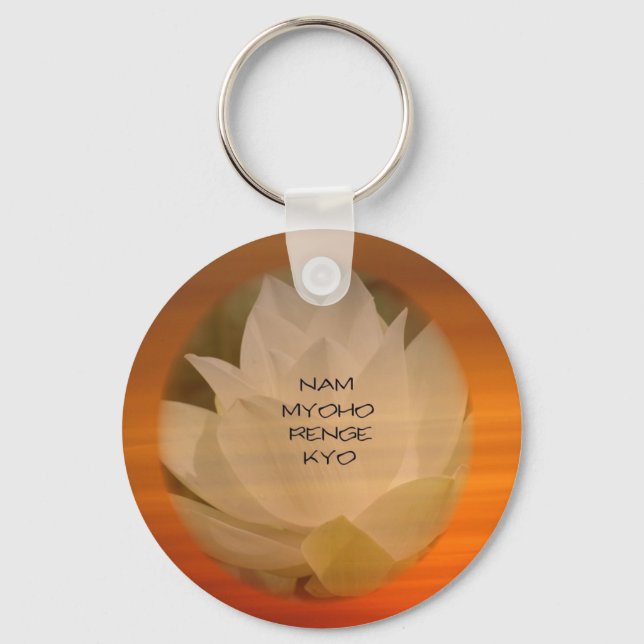 Chaveiro SGI Buddhist Key Chain Lotus "Nam Myoho Renge Kyo" (Frente)