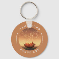 SGI Buddhist Key Chain Lotus "Nam Myoho Renge Kyo"