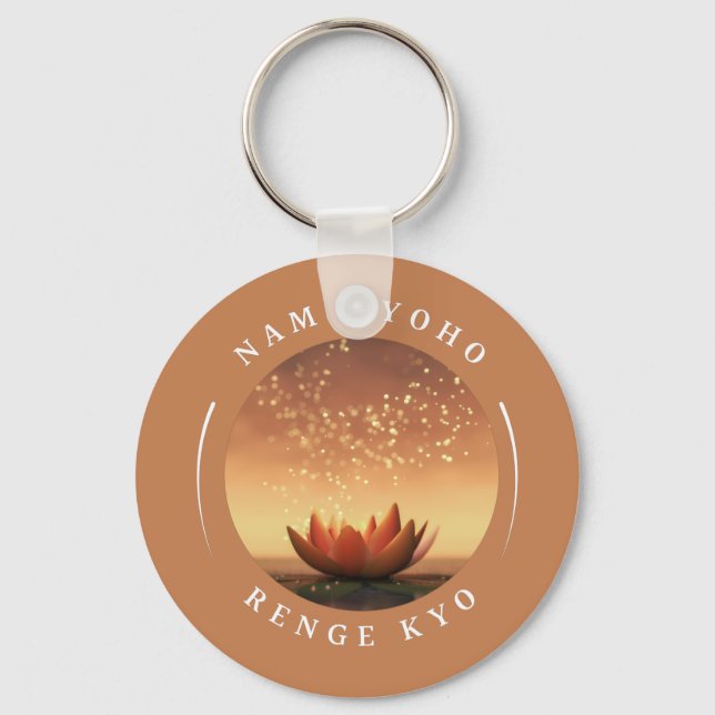 Chaveiro SGI Buddhist Key Chain Lotus "Nam Myoho Renge Kyo" (Frente)