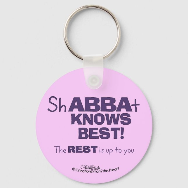Chaveiro ShABBAt Abba conhece melhor (Frente)