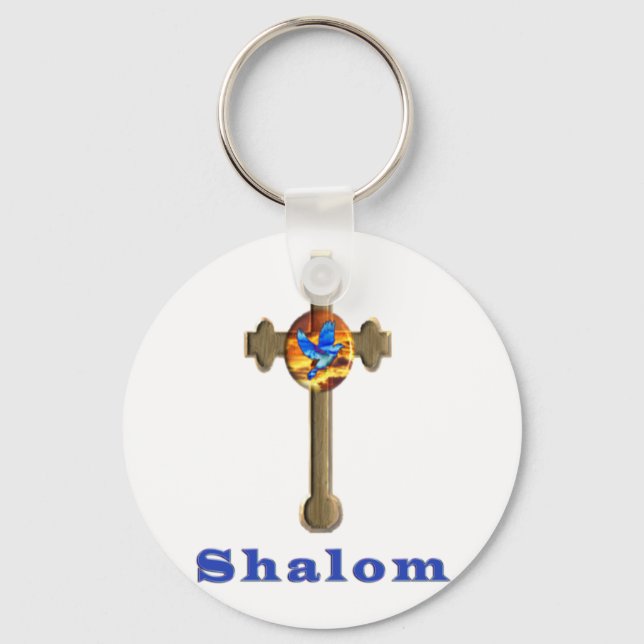 Chaveiro Shalom cross (Frente)