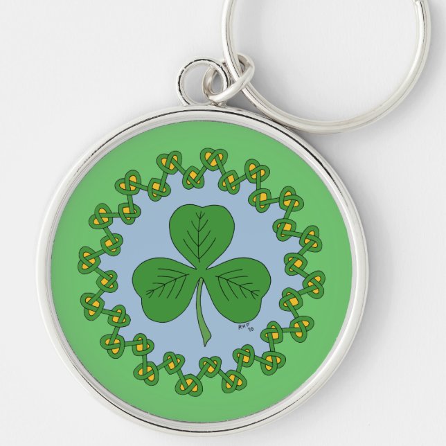 Chaveiro Shamrock and Knotwork (Frente)