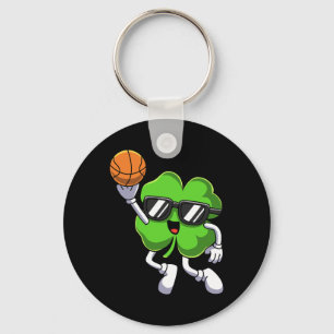 Chaveiro Shamrock divertido Jogando Bysketbyll Bo