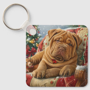 Chaveiro Shar Pei Cachorro Festivo