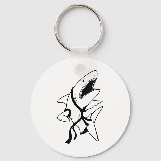 Chaveiro Shark Funny Shark Vestindo Karate Gi Shark L (Frente)