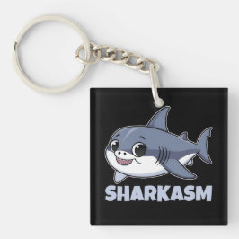 Chaveiro Sharkasm com Porbeagle Shark Baby Engraçado Pun