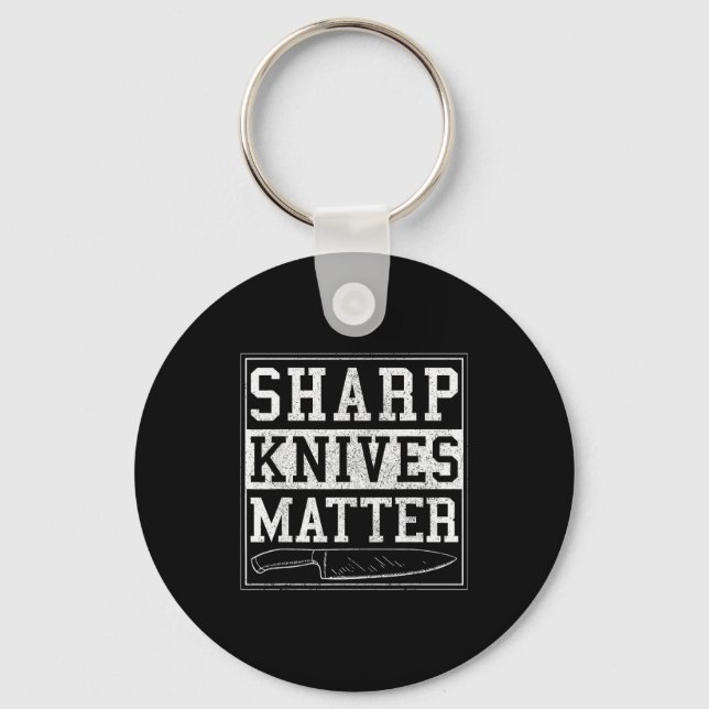 Chaveiro Sharp Knives - Funny Chef Gift Cooking Shirt  (Frente)