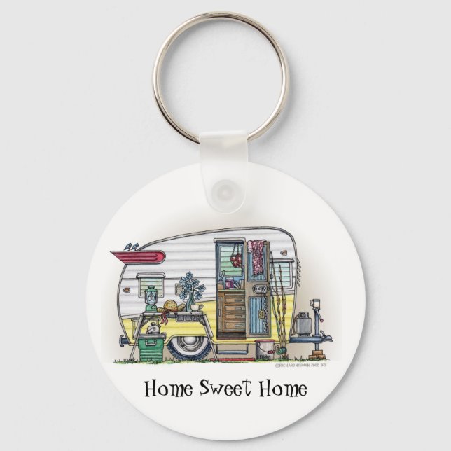 Chaveiro Shasta Camper Trailer Cadeias-Chave RV (Frente)