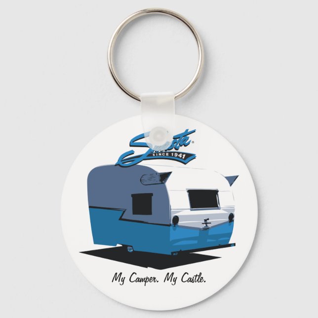 Chaveiro Shasta Vintage Camper - azul (Frente)