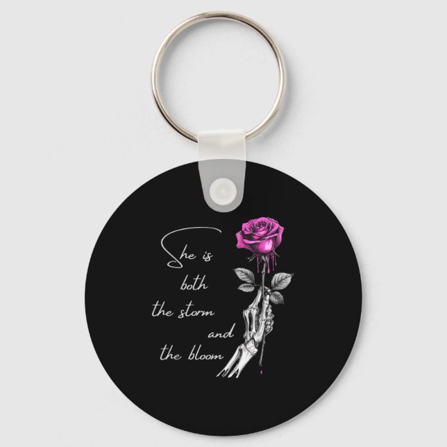 Chaveiro She Is Both The And The Blossoming Gift For Girls  (Frente)