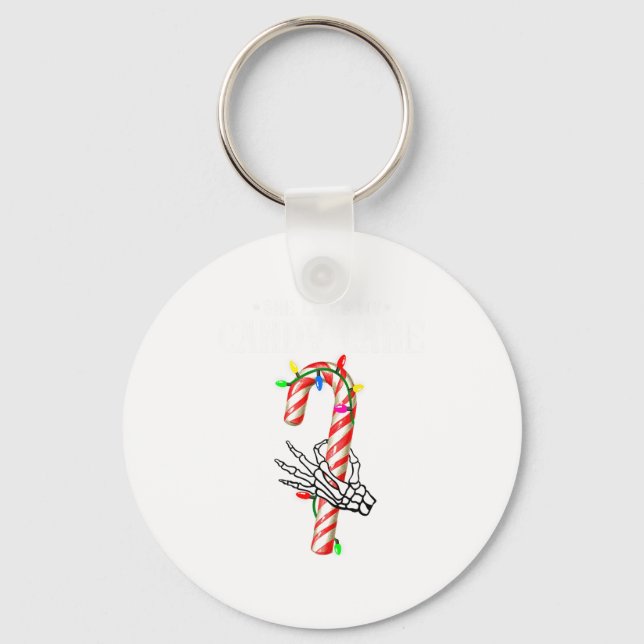 Chaveiro She Likes My Candy Cane Skeleton Couples Christmas (Frente)