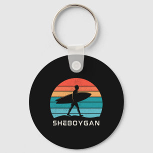 Chaveiro Sheboygan Surfando no Lago Michigan O Malibu Do