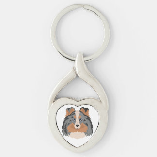 Chaveiro Sheltie, Shetland Sheepdog mix