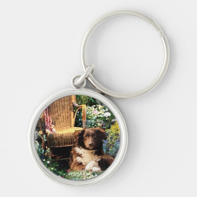 Chaveiro Shepherd Dog Art Australiano (Frente)