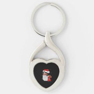 Chaveiro Shepherd Dog Santa Hat, Natal