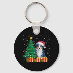 Chaveiro Shepherd Santa Hat - Luz de Natal Australiana