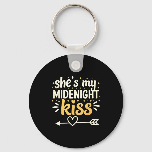 Chaveiro She's My Midnight Kiss Happy New Year Matching Cou (Frente)