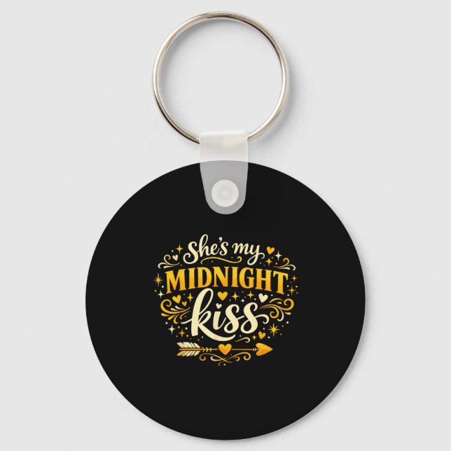 Chaveiro She's My Midnight Kiss Happy New Year Matching Cou (Frente)