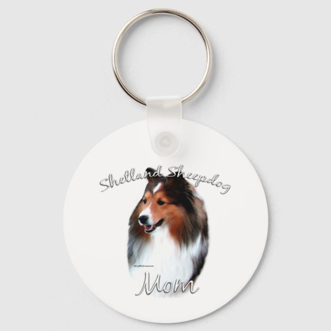 Chaveiro Shetland Sheepdog (sable) Mãe 2 (Frente)