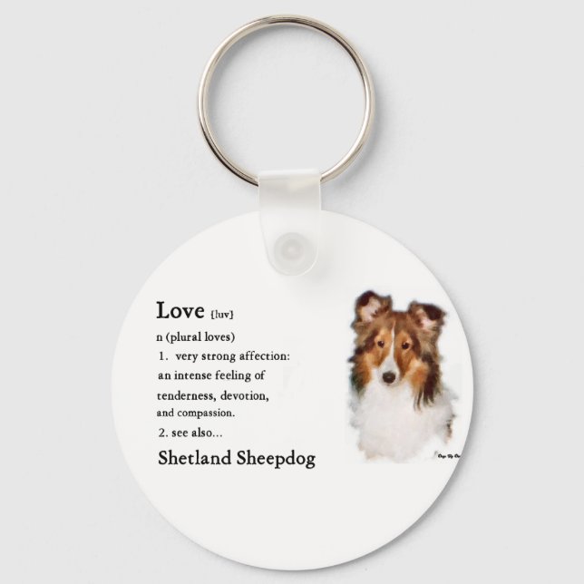 Chaveiro Shetland Sheepdog Sheltie Gifs (Frente)