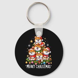 Chaveiro Shiba Inu Cães Feliz Natal Xmas Oferece Natal