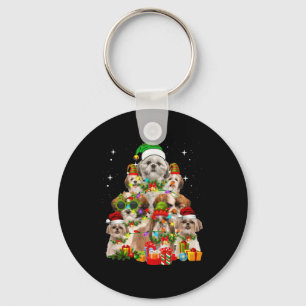 Chaveiro Shih Tzu Árvore de Natal