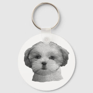 Chaveiro Shih Tzu - Imagem Estilizada - Adicione Seu Texto 