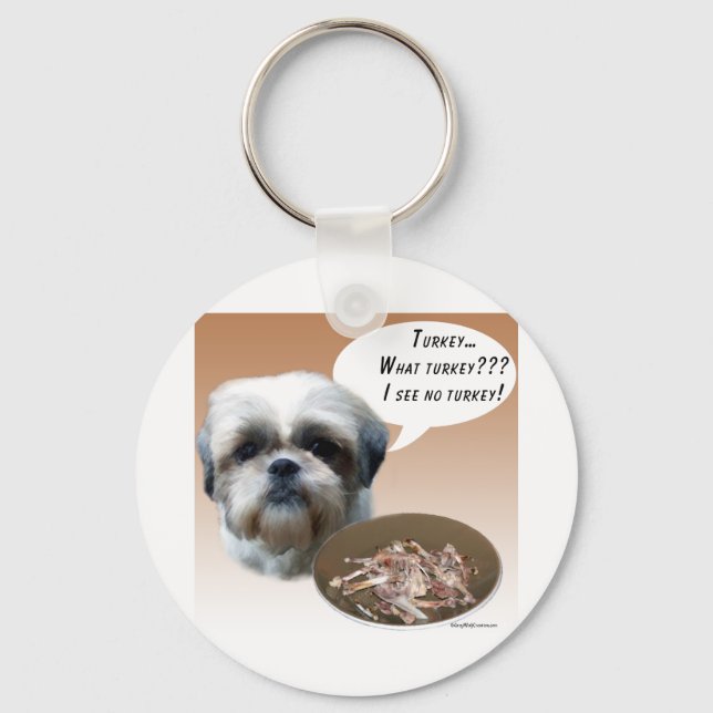 Chaveiro Shih Tzu (natural) Turquia (Frente)