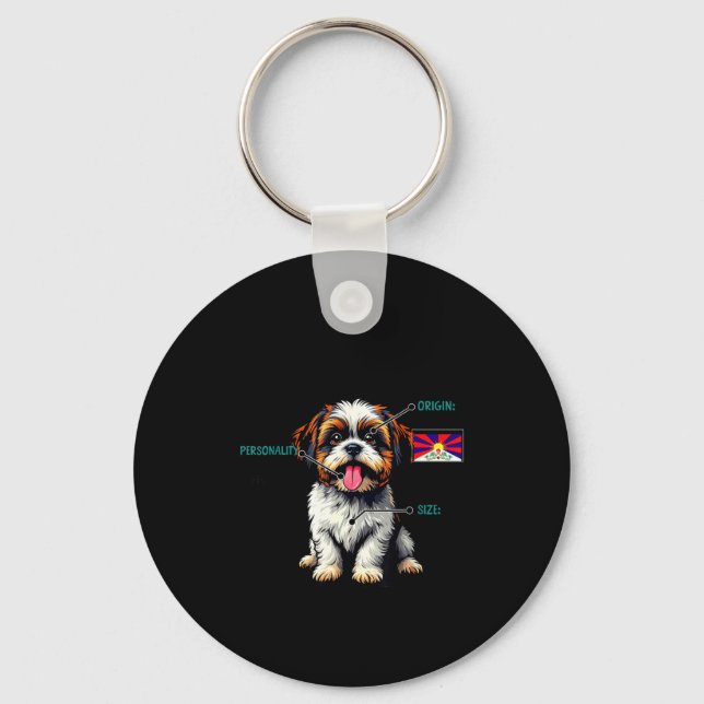 Chaveiro Shih Tzu Owner Funny Shih Tzu Lover  (Frente)