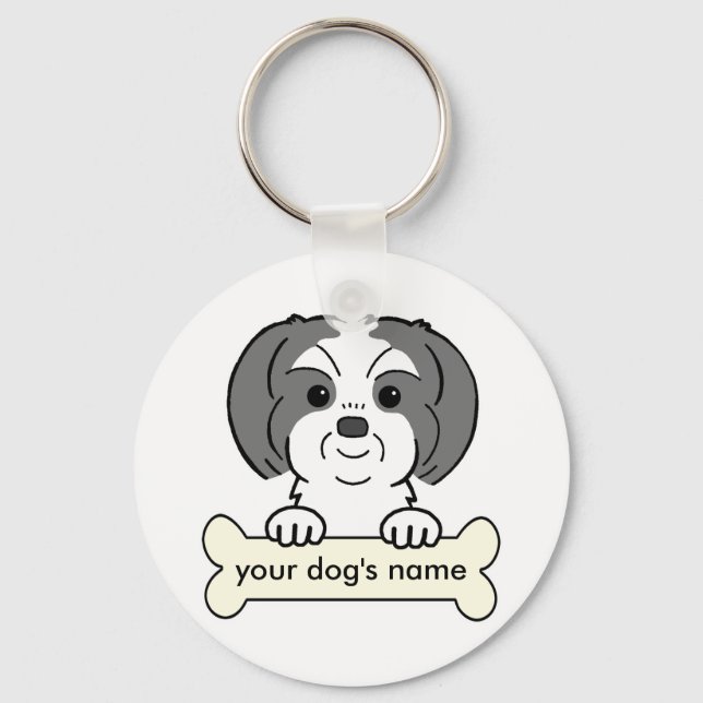Chaveiro Shih Tzu Personalizado (Frente)