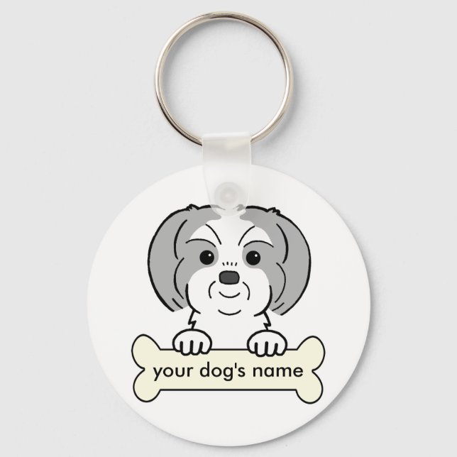 Chaveiro Shih Tzu Personalizado (Frente)