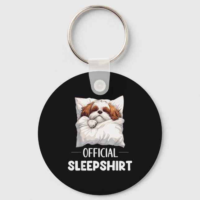 Chaveiro Shih Tzu Sleepshirt Cute Dog Lover Pajama Sleepwea (Frente)