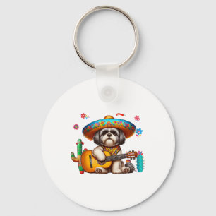Chaveiro Shih Tzu Sombrero Mexicano Violão Cinco De Mayo