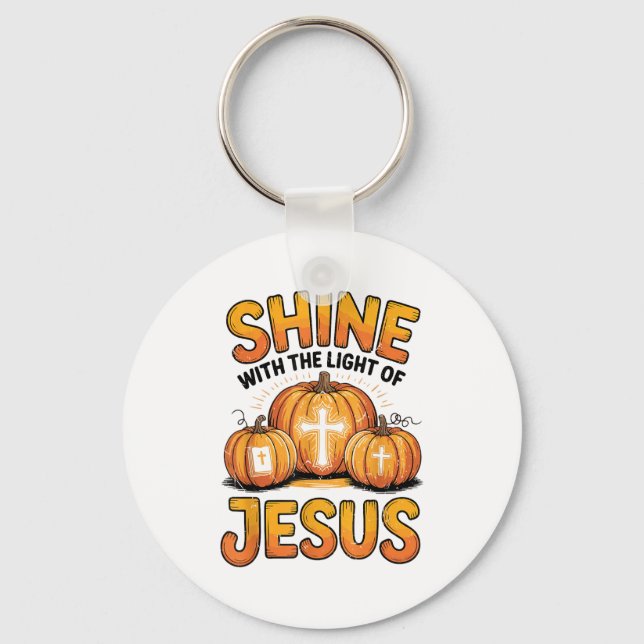 Chaveiro Shine With The Light Of Jesus Halloween Christian  (Frente)