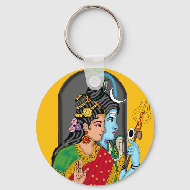 Chaveiro Shiva Parvati Keyring – Divine Couple of Eternal L (Frente)