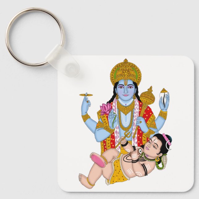 Chaveiro Shiva & Vishnu Keychain – Spiritual Combo Keyring (Frente)