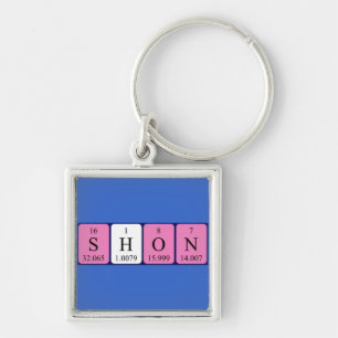 Chaveiro Shon periódica mesa name keyring