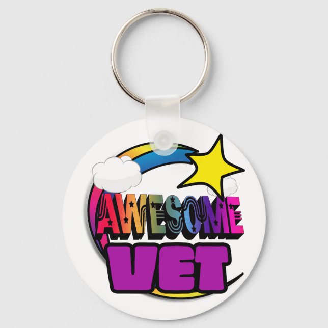 Chaveiro Shooting Star Rainbow Awesome Vet (Frente)