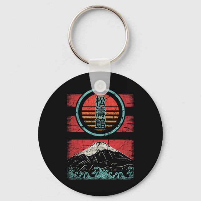 Chaveiro Shotokan Karate Kanji Retro 80 Estilo (Frente)
