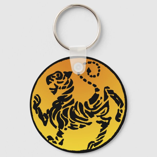 Chaveiro Shotokan Tiger - Dourado (Frente)