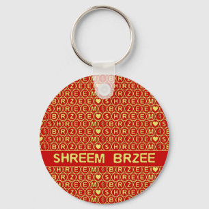 Chaveiro Shreem Brzee, Dourado Vermelho, atrai riqueza