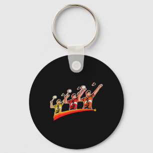 Chaveiro Shuttle Jogador desportivo do Badminton Retro Play