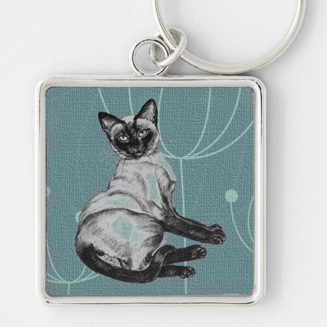 Chaveiro Siamese Cat (Frente)