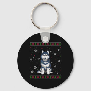 Chaveiro Siberian Husky Christmas Sweet Xmas Pet Animal D