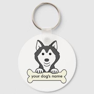 Chaveiro Siberian Husky Personalizado