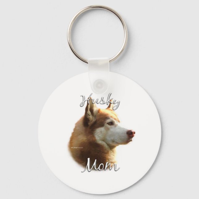 Chaveiro Siberian Husky (vermelho) Mãe 2 (Frente)